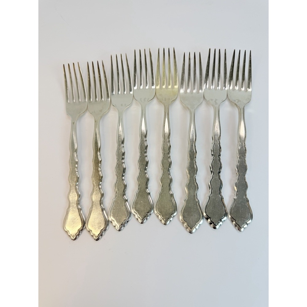 Oneida Community DUET Silverplate Dinner Forks Lot Of 8